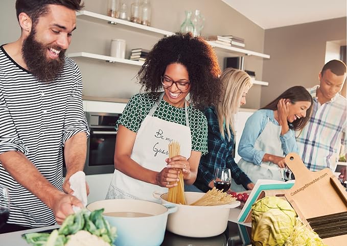 Wooden Cabbage Shredder, Vegetable Slicer for Food Preparation, Sauerkraut, Coleslaw, Salads. Pre-Oiled. Three Blades. A Cut Resistant Glove.