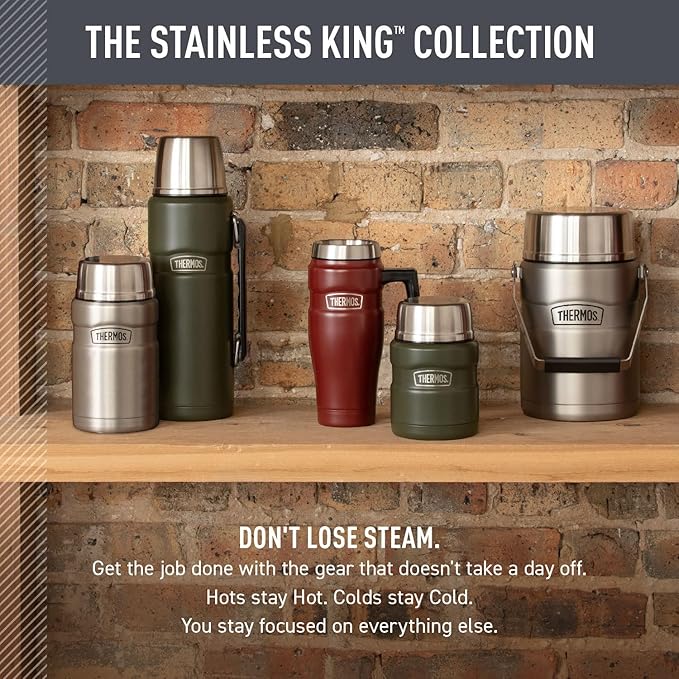 THERMOS Stainless King Vacuum-Insulated Food Jar, 24 Ounce, Midnight Blue