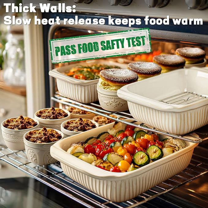 Artena Ramekins Oven Safe, Creme Brulee Ramekins, Embossed White Ceramic Ramiken, Souffle Pudding Custard Cups, Baking Dish, Dipping Bowls, Sauce Cups, Set Of 4 (Willow Leaf, 4 oz)