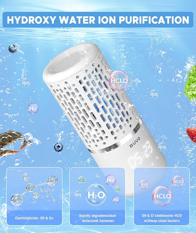 Fruit and Vegetable Washing Machine - Electric Rice Cleaner with Faster Electrolytic Water and Large Reaction Area, Kitchen Ideas for Cleaning Fruit,Veggie,Rice,Tableware