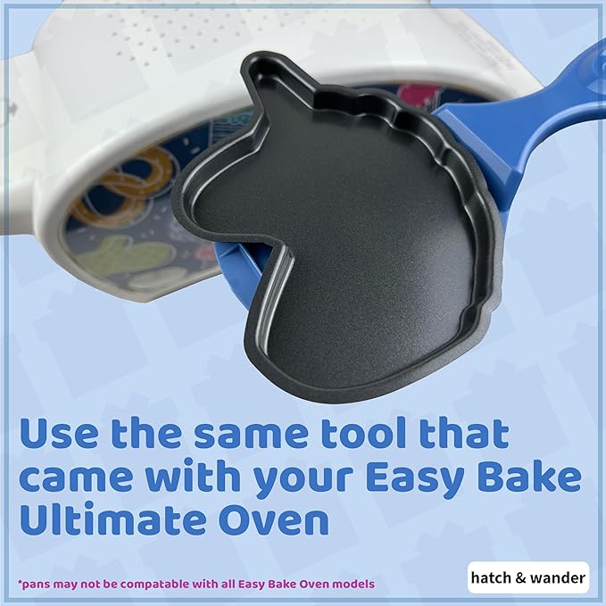 Kids Baking Set compatible with Easy Bake Oven | Fun Oven Pan Set of 4 made of Food Safety Tested Nonstick Steel | Oven Pans Compatible with Easy Bake Oven for Girls or Boys