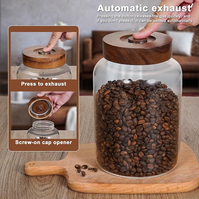 Glass Spice Jars Seasoning Containers Small Glass Jars with Lids Airtight Food Storage Canister for Kitchen Pantry Sugar Tea Coffee Bean Nuts Cookies Herbs Salt (60oz(1800ml)*1 pack)