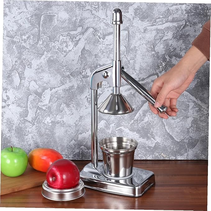 GLEAVI Stainless Steel Manual Citrus Juicer Hand Press Juicer for Fruits and Vegetables Effortless Extraction Easy to Clean for Home Use