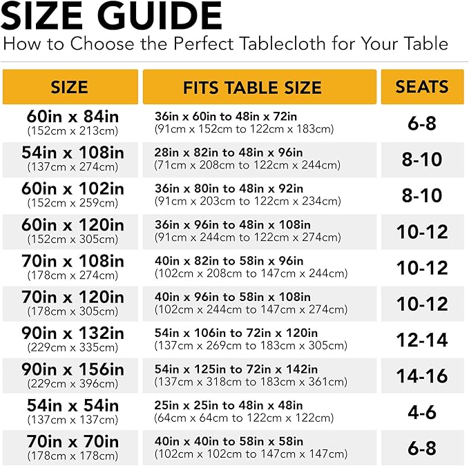 6-Pack Ivory Tablecloths for Rectangle Tables, 90 x 132 Inches, Stain-Resistant Polyester Fabric for 8 Foot Tables - Washable Table Covers for Weddings, Banquets, Birthday Parties, Events