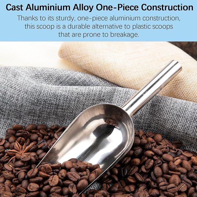 12 Pcs Premium Ice Scoop for Freezer, Multipurpose Metal Ice Scoop for Ice Machine - Stainless Steel Small Ice Scooper for Ice Bucket - Kitchen Gadgets Cookie Flour Pet Dog Food Scoop