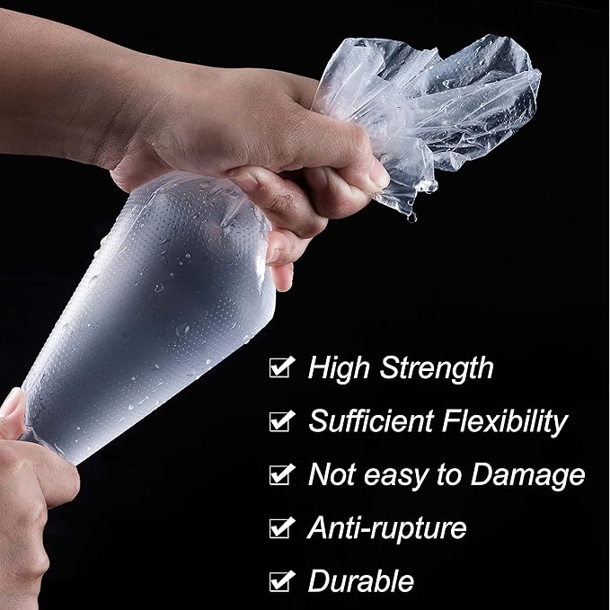 Piping Bags, Pastry Bags 14Inch 100pcs, Disposable Icing Piping Pastry Bags For Cookie/Cake Decorating Supplies, Anti Burst And Non-Slip Thicken Cake Decorating Bags