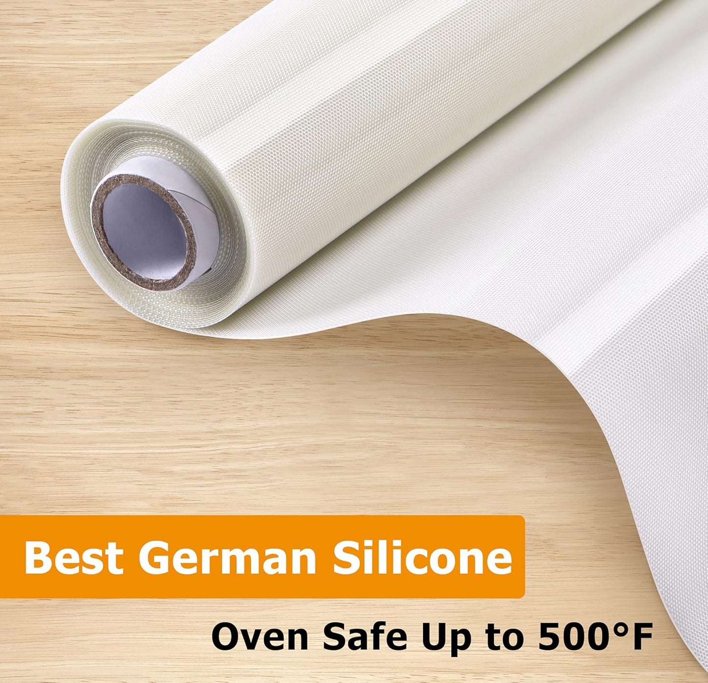 Silicone Baking Mat Roll - Best German Silicone - Non-slip Silicone Pastry Mat, Non-Stick Reusable Air Fryer Linner, Counter Mat, Oven Liner, Freeze Dryer Mat - 16IN x 8FT