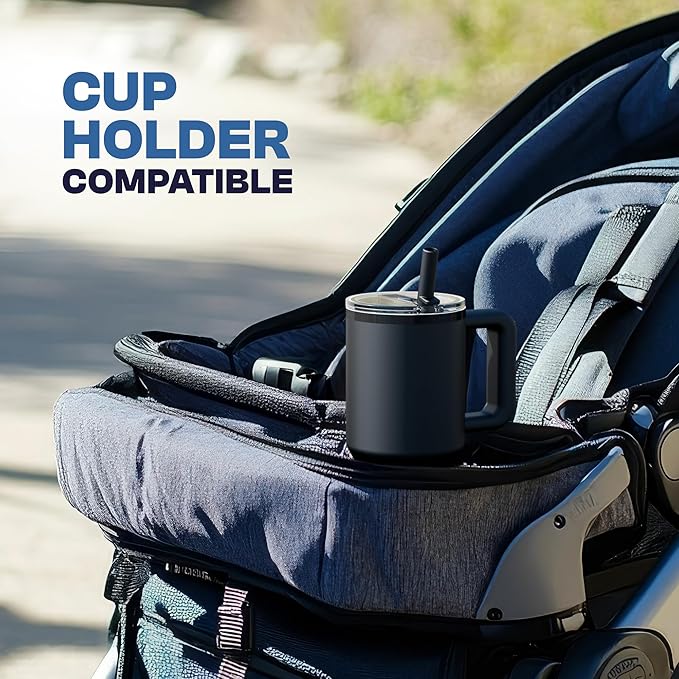 Frost Buddy Thicc Buddy - 16 oz Stainless Steel Vacuum Insulated Tumbler with Lid and Straw for Water - Travel Mug Cupholder Friendly - Gifts for Women Men Him Her (Nebula)