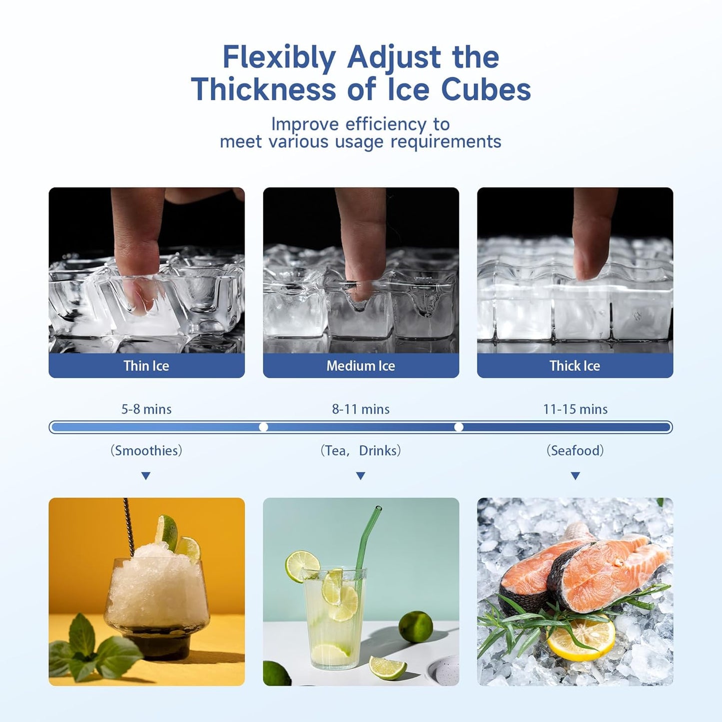 Real Relax Commercial Ice Machine 400LBS/24H, ETL Approved Industrial Ice Maker Machine with 330 LBS Storage Bin, Ice Scoop, Auto Self-Cleaning, LCD Display for Restaurant Bar Café