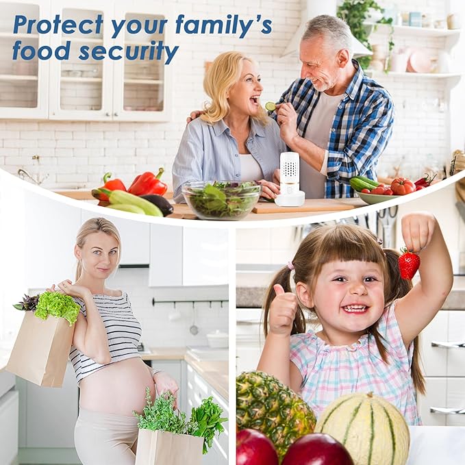 Cudinham Fruit and Vegetable Purifier Cleaner Washing Machine Capsule Shape Disinfection OH-ion Purification Technology for Cleaning Veggie Grains Rice Meat Seafood, White
