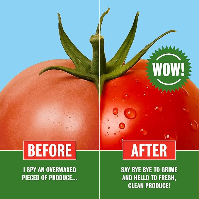 Rebel Green Fruit & Veggie Clean — Plant-Based Produce Cleaner—Natural Fruit and Vegetable Wash with No Aftertaste — Chemical & Wax Removal — Made with Organic Extracts of Citrus — Half Gallon