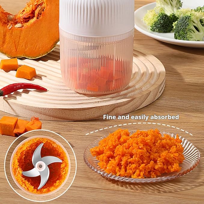 2026 Upgraded Electric Garlic Chopper, Mini Portable Veggie Cutter, USB Rechargeable, 350ML Portable Cordless Mini Food Processor for Nuts Chili Onion Minced Meat and Spices (2PCS-A)
