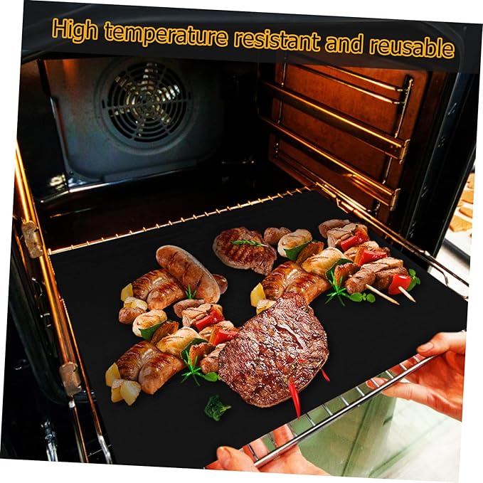 9pcs Non-stick Oven Mats High-temperature Resistant Baking Liners for Even Heating -up for Electric Gas Ovens