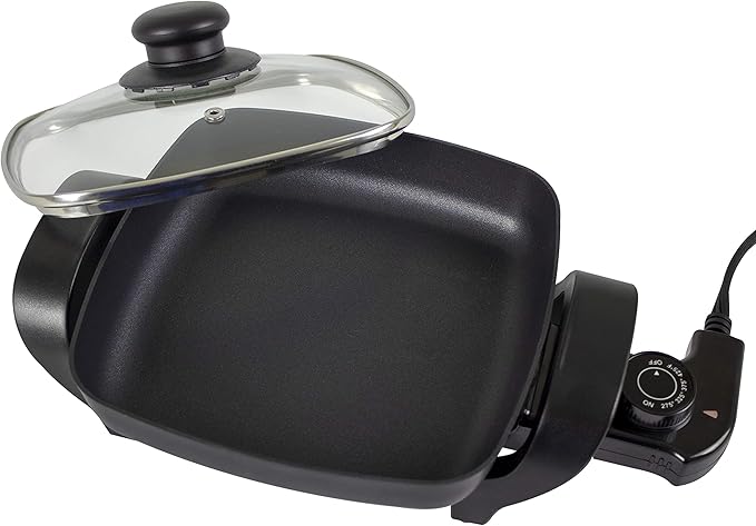 NESCO ES-08, Electric Skillet, Black, 8 inch, 800 watts