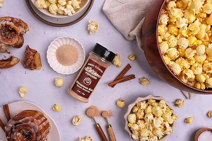 Amish Country Popcorn | Cinnamon Bun Seasoning - 6 oz | Old Fashioned, Non-GMO