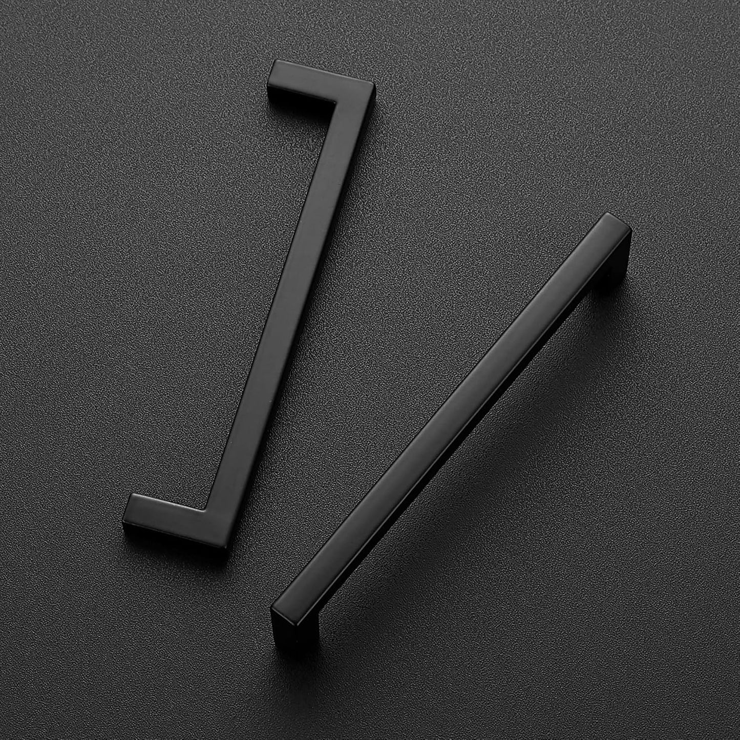 Ravinte 30 Pack Solid 5 Inch Center to Center Slim Square Bar Drawer Handles for Kitchen Cabinet Hardware Matte Black