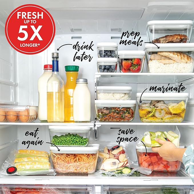 ZWILLING Fresh & Save Plastic Fridge Box, Airtight Food Storage Container, Meal Prep Container, BPA-Free, Grey